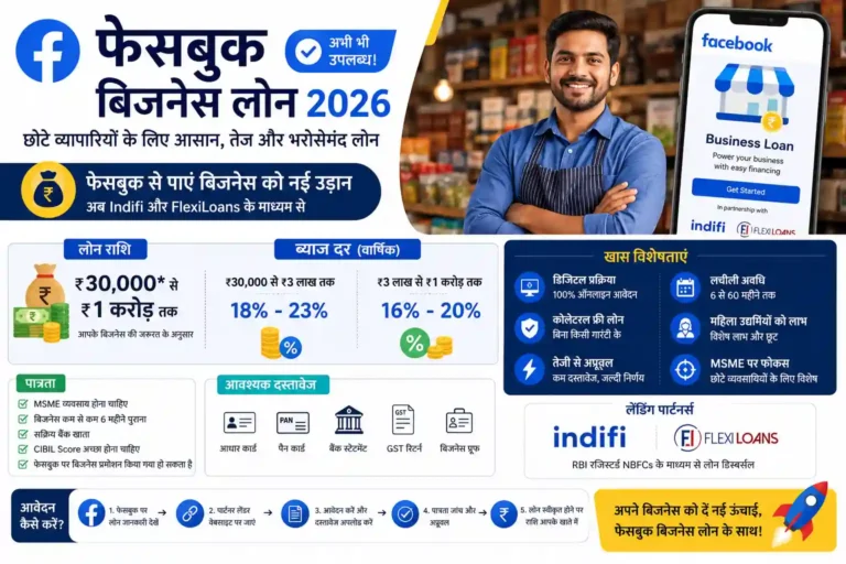 फेसबुक बिजनेस लोन 2026: क्या अभी भी मिलता है? ब्याज दर, पात्रता, फायदे और पूरी नई जानकारी