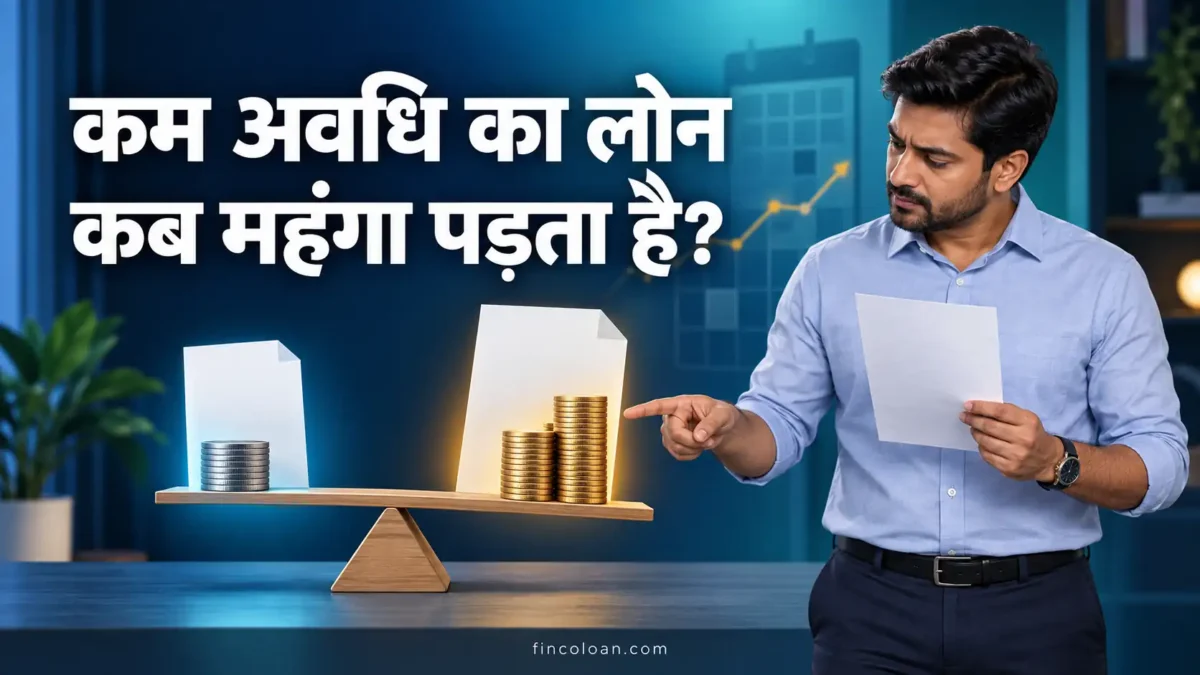 कम अवधि के लोन की EMI, फीस और कुल खर्च की तुलना करता व्यक्ति