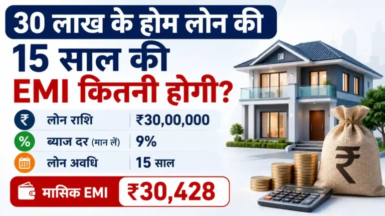 30 लाख के होम लोन की 15 साल की ईएमआई कितनी है? समझे पूरी गणना व ब्याज का हिसाब